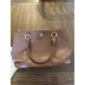 Tory Burch tan handbag classic style with dust bag